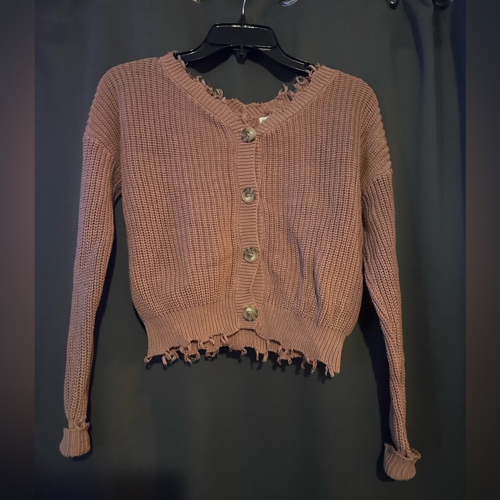 Long sleeve pink button up shirt size XS